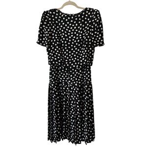 Diane von Furstenberg Women's VTG Polka Dot Animal Print Pleated‎ Mini Dress S